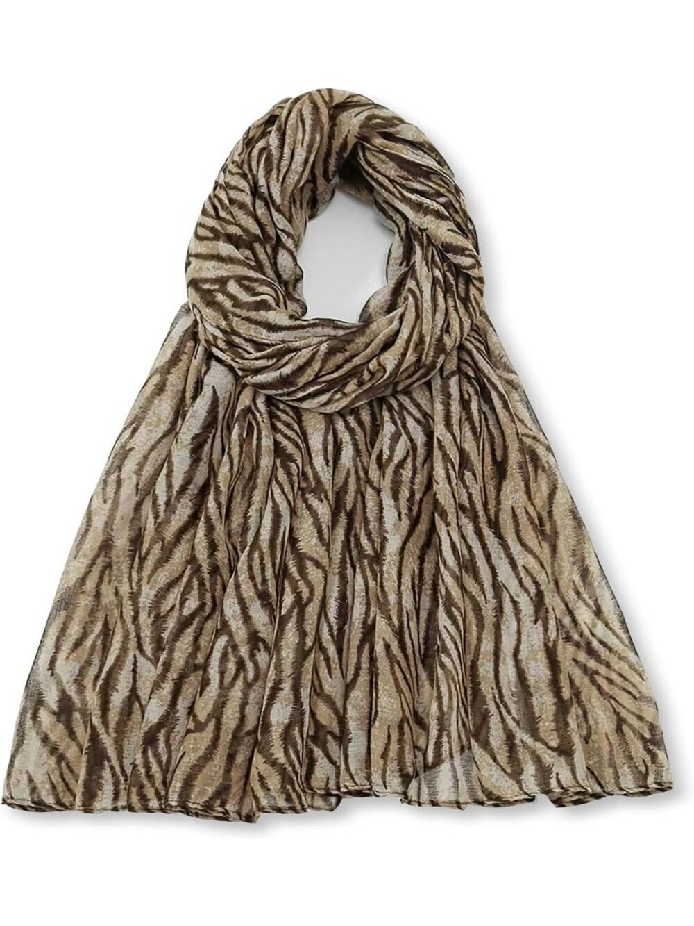 Women's Leapord Coffee Cover Hijab Cotton Voile Wrap for Spring Fall Scarf Shawl